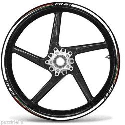 KIT BORDI ADESIVI PER CERCHI RUOTA KAWASAKI ER-6N 17" BIANCO