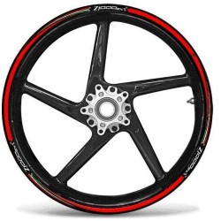 KIT BORDES ADHESIVOS PARA LLANTAS KAWASAKI Z 1000 SX 17 "BANDERA ITALIANA ROJA