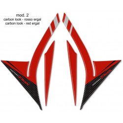 3D STICKERS GUARD PROTECTION YAMAHA T-MAX 530 2017-2019 CARBON RED