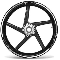 KIT STICKER EDGES FOR WHEEL RIMS YAMAHA MT-07 17"WHITE