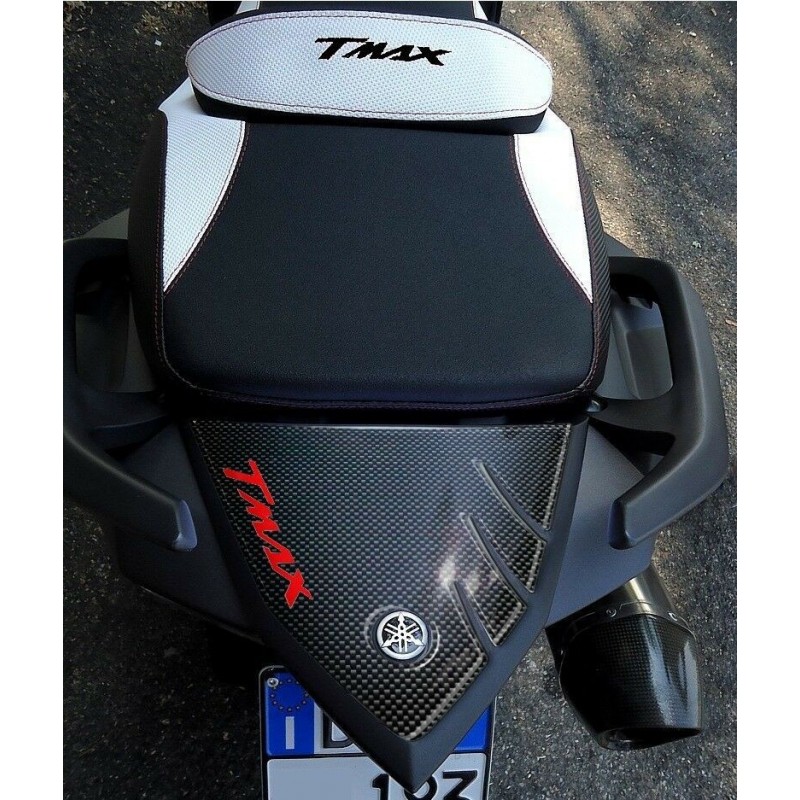 PROTECCIÓN DE COLA 3D STICKER YAMAHA T-MAX 530 2012-2016 RED CARBON LOGO