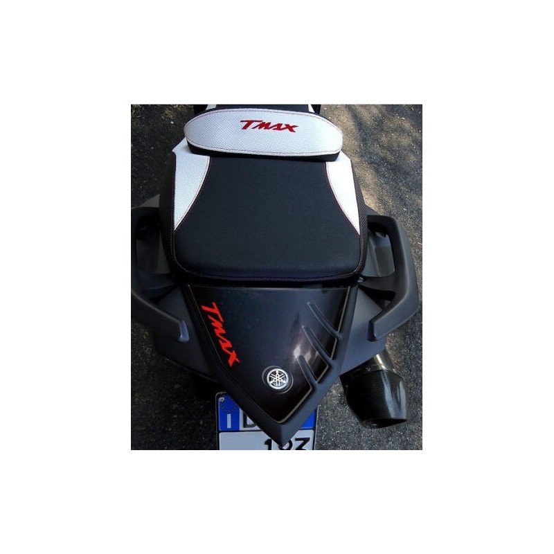 PEGATINA 3D PROTECCIÓN DE COLA YAMAHA T-MAX 530 2012-2016 NEGRO ROJO LOGO