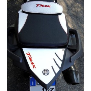 3D STICK PROTECTION TAIL YAMAHA T-MAX 530 2012-2016 WHITE RED LOGO