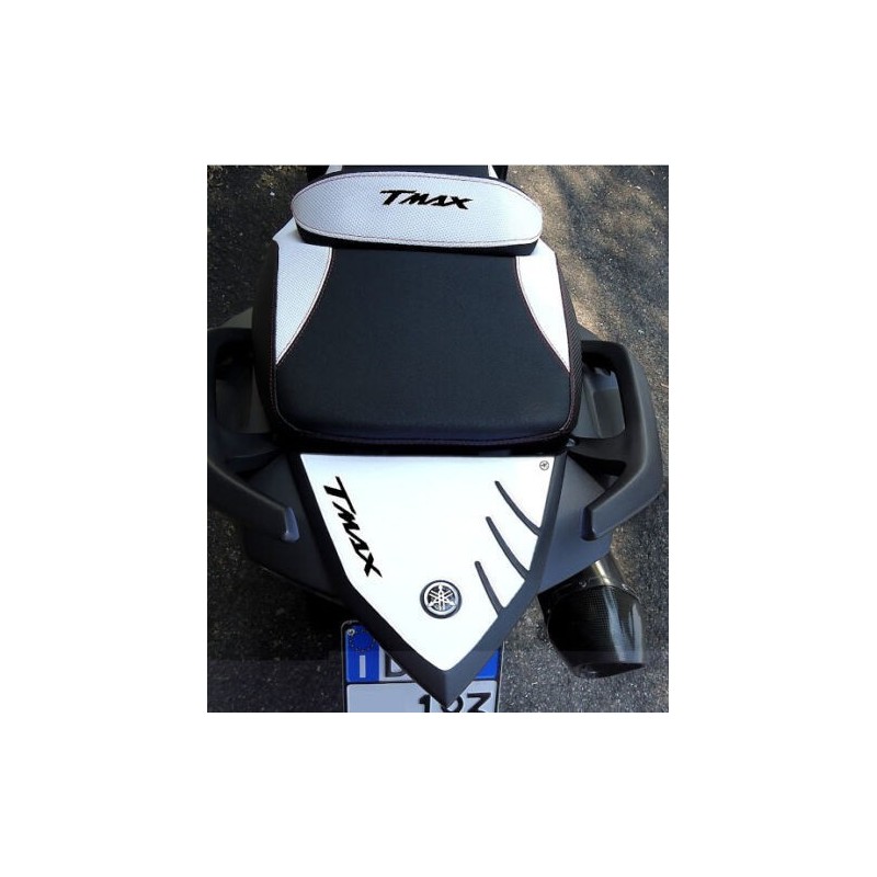 3D STICKER SCHWANZSCHUTZ YAMAHA T-MAX 530 2012-2016 WEISSES SCHWARZES LOGO