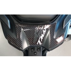 3D STICKER SCHWANZSCHUTZ YAMAHA T-MAX 530 2017-2019 CARBON LOGO SILBER