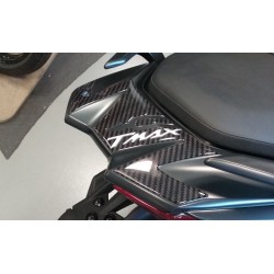 ADESIVO 3D PROTEZIONE CODINO YAMAHA T-MAX 530 2017-2019 CARBON LOGO ROSSO