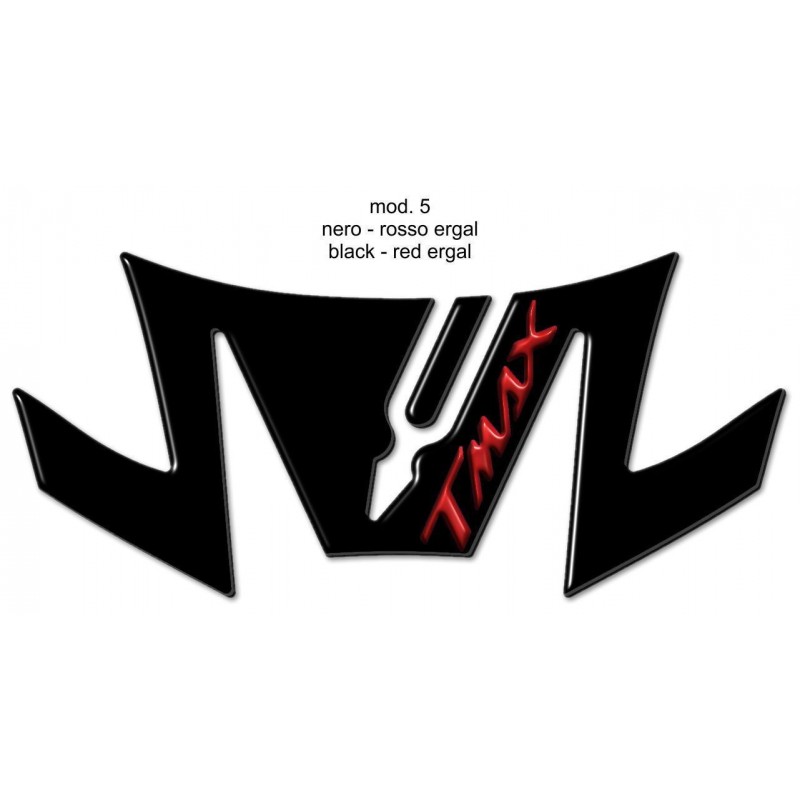 PEGATINA 3D PROTECCIÓN COLA YAMAHA T-MAX 530 2017-2019 NEGRO ROJO LOGO