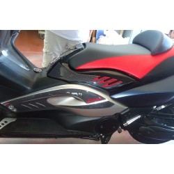 ADESIVI 3D PROTEZIONI LATERALI SOTTOSELLA YAMAHA T-MAX 500 2008-2011 CARBON BIANCO