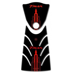 3D STICKERS PROTECTION TUNNEL, TANK TÜR YAMAHA T-MAX 500 2008-2011 SCHWARZ ROT