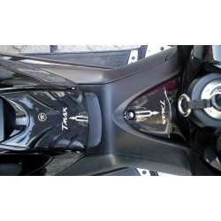 ADESIVI 3D PROTEZIONE TUNNEL, SPORTELLO SERBATOIO YAMAHA T-MAX 500 2008-2011 CARBON BIANCO