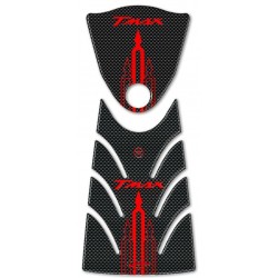 ADESIVI 3D PROTEZIONE TUNNEL, SPORTELLO SERBATOIO YAMAHA T-MAX 500 2008-2011 CARBON ROSSO