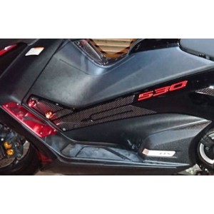 PEGATINA 3D TÚNEL BOOMERANG PROTECCIÓN LATERAL YAMAHA T-MAX 530 2017-2019 AZUL CARBONO