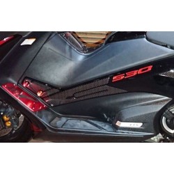 PEGATINA 3D TÚNEL BOOMERANG PROTECCIÓN LATERAL YAMAHA T-MAX 530 2017-2019 NEGRO ROJO