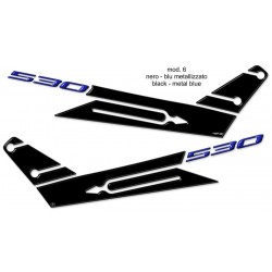 ADESIVO 3D PROTEZIONE LATERALE TUNNEL BOOMERANG YAMAHA T-MAX 530 2017-2019 NERO BLU