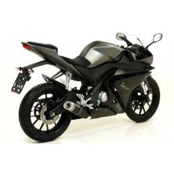 ARROW THUNDER FULL EXHAUST SYSTEM YAMAHA YZF-R 125 2014-2016*, DARK ALUMINUM/STEEL, CATALYTIC