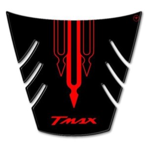 3D STICKER SCHWANZSCHUTZ YAMAHA T-MAX 500 2008-2011 SCHWARZES ROTES LOGO