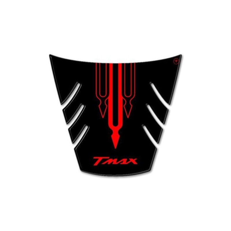 3D STICKER SCHWANZSCHUTZ YAMAHA T-MAX 500 2008-2011 SCHWARZES ROTES LOGO