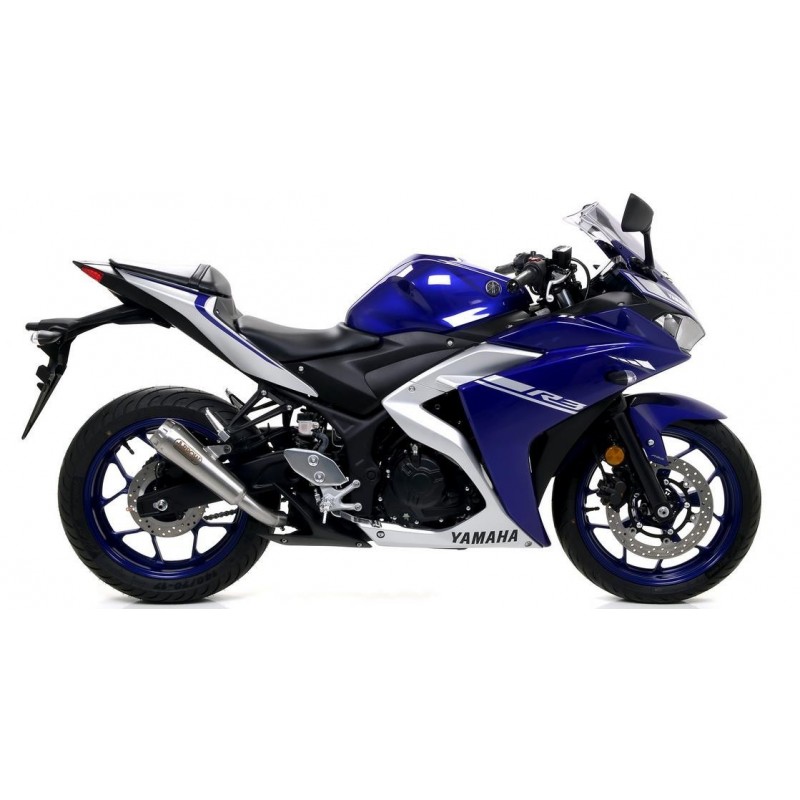 TERMINALE ARROW PRO-RACE YAMAHA YZF-R3 2015-2016, ACCIAIO, OMOLOGATO