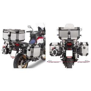 SPEZIFISCHER STAHLROHR-SEITENKOFFERTRÄGE GIVI FÜR KOFFER MONOKEY CAM-SIDE TREKKER OUTBACK HONDA AFRICA TWIN 1000 2