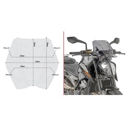 GIVI WINDSCREEN KTM 790 DUKE 2018-2020, RAUCHEN