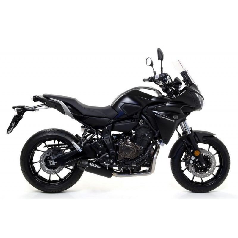 IMPIANTO DI SCARICO COMPLETO ARROW JET RACE YAMAHA TRACER 700 2016-2019, ACCIAIO DARK/CARBONIO, CATALIZZATO