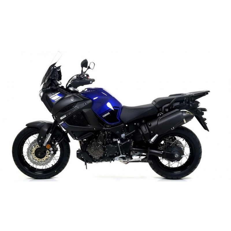 TERMINALE ARROW MAXI RACE-TECH YAMAHA XT 1200 Z SUPER TENERE 2010-2020, ALLUMINIO DARK/CARBONIO, OMOLOGATO