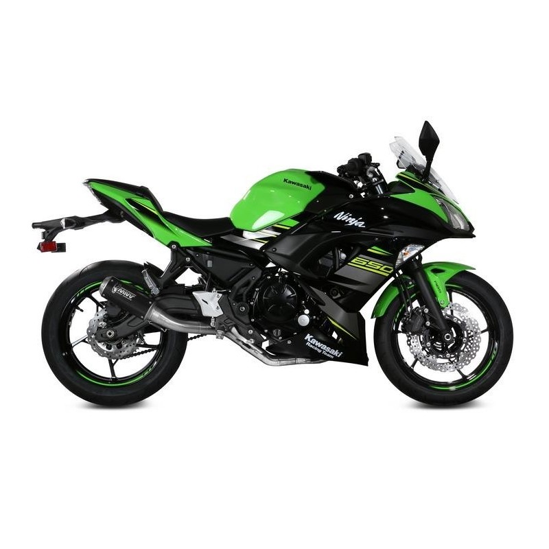 COMPLETE EXHAUST SYSTEM MIVV MK3 KAWASAKI NINJA 650 2017-2019, NOT APPROVED BLACK