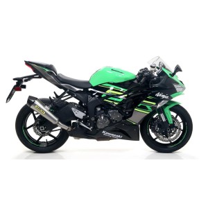 TERMINALE ARROW X-KONE KAWASAKI ZX-6R 636 2019-2020, ACCIAIO/CARBONIO, OMOLOGATO