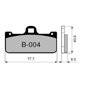ZCOO CARBON-CERAMIC BRAKE FRONT PADS SET B004-EXC FOR PINZE BREMBO RACING X973760/61