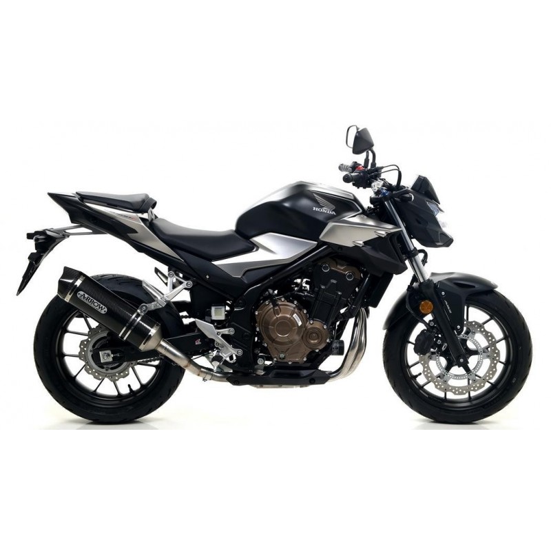 TERMINALE ARROW RACE-TECH HONDA CB 500 F 2019-2020, CARBONIO, OMOLOGATO