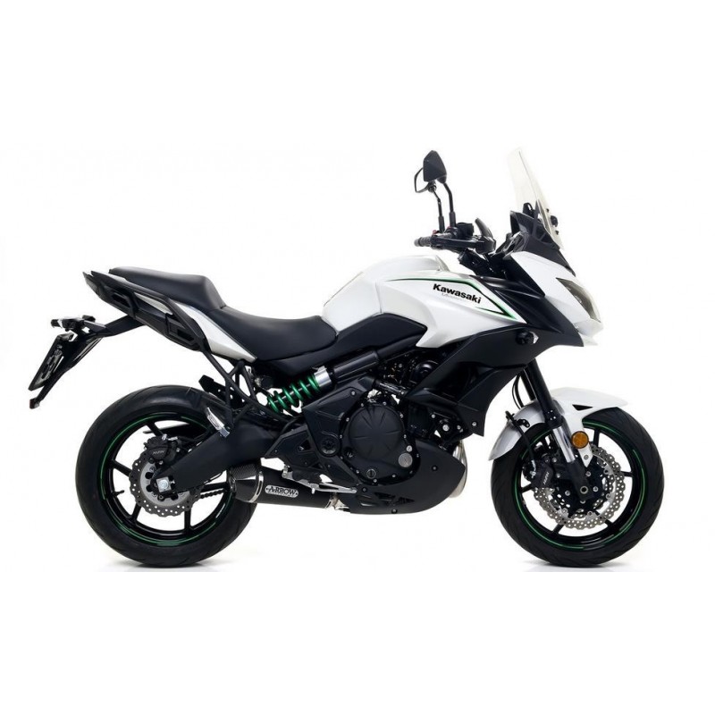 IMPIANTO DI SCARICO COMPLETO ARROW X-KONE KAWASAKI VERSYS 650 2017-2020*, ACCIAIO DARK/CARBONIO, DEKAT
