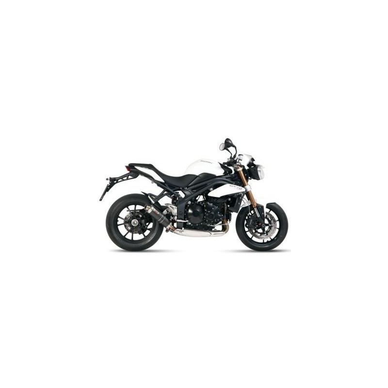 TERMINALE MIVV GP PER TRIUMPH SPEED TRIPLE 1050 2011-2015, OMOLOGATO CARBONIO PASSAGGIO BASSO