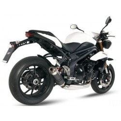 TERMINALE MIVV GP PER TRIUMPH SPEED TRIPLE 1050 2011-2015, OMOLOGATO CARBONIO PASSAGGIO BASSO