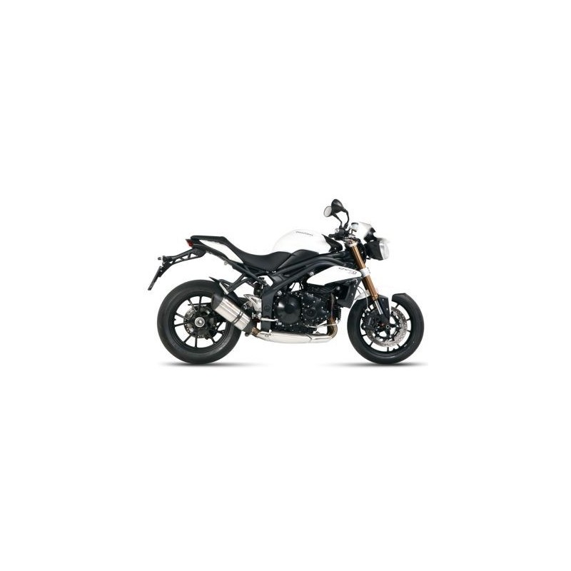 TERMINALE MIVV SUONO PER TRIUMPH SPEED TRIPLE 1050 2011-2015, OMOLOGATO ACCIAIO/CARBONIO PASSAGGIO BASSO