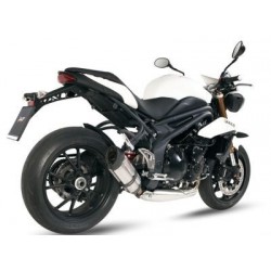 TERMINALE MIVV SUONO TRIUMPH SPEED TRIPLE 1050 2011-2015, OMOLOGATO ACCIAIO/CARBONIO PASSAGGIO BASSO