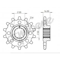 PIGNONE IN ACCIAIO PER CATENA 520 DUCATI 848 2008-2012, 1098 R/S 2007-2009, 1198/S 2009-2010