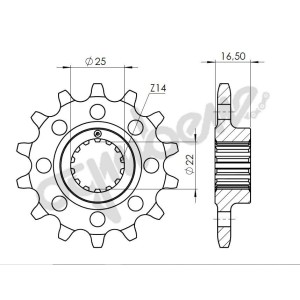 STEEL FRONT SPROCKET FOR 520 CHAIN DUCATI SUPERSPORT 1000 2003-2006