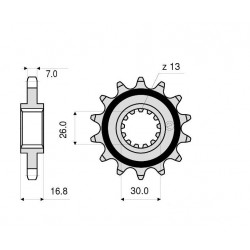 STEEL FRONT SPROCKET FOR 525 CHAIN HONDA HORNET 600 2007-2013, CBR 900 RR 1996-1999, CBF 600 N 2008-2010