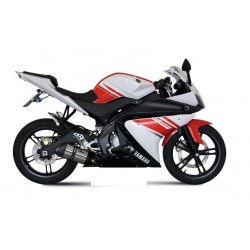 IMPIANTO DI SCARICO COMPLETO MIVV SUONO PER YAMAHA YZF-R 125 2008-2013, DEKAT ACCIAIO/CARBONIO