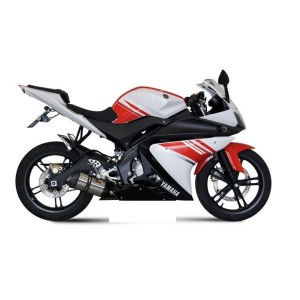 IMPIANTO DI SCARICO COMPLETO MIVV SUONO YAMAHA YZF-R 125 2008-2013, DEKAT ACCIAIO/CARBONIO