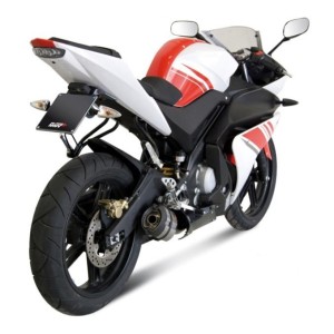 IMPIANTO DI SCARICO COMPLETO MIVV SUONO YAMAHA YZF-R 125 2008-2013, DEKAT ACCIAIO/CARBONIO