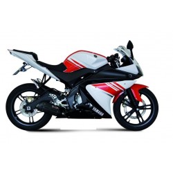 IMPIANTO DI SCARICO COMPLETO MIVV SUONO PER YAMAHA YZF-R 125 2008-2013, DEKAT BLACK/CARBONIO