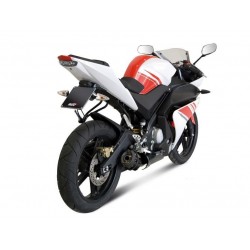 COMPLETE EXHAUST SYSTEM MIVV SUONO FOR YAMAHA YZF-R 125 2008-2013, DEKAT BLACK/CARBON