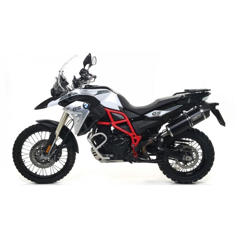 TERMINALE ARROW MAXI RACE-TECH BMW F 800 GS ADVENTURE 2017-2018*, ALLUMINIO DARK/CARBONIO, OMOLOGATO