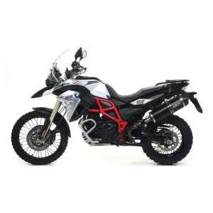 TERMINALE ARROW MAXI RACE-TECH BMW F 800 GS 2017-2018*, ALLUMINIO DARK/CARBONIO, OMOLOGATO