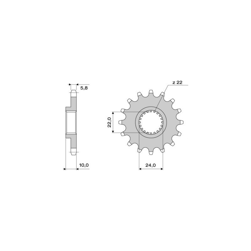 PIÑON DE ACERO PARA CADENA 520 BMW F 650 GS 2000-2007, G 650 X COUNTRY/X MOTO 2007-2010