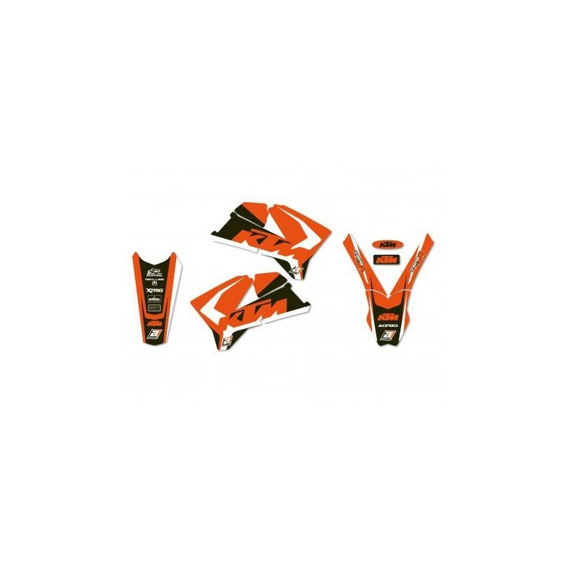 BLACKBIRD STICKERS KIT DREAM 4 GRAPHICS KTM SX/SX-F 2005-2006 (ALL EXCEPT MINICROSS), EXC 2005-2007