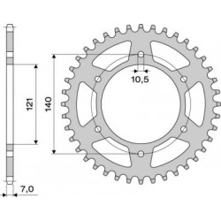 CORONA IN ACCIAIO PER CATENA 525 CAGIVA RAPTOR 650 2000-2007