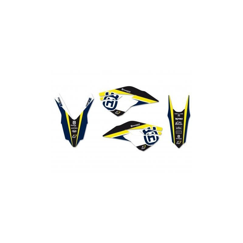 BLACKBIRD STICKERS KIT DREAM 4 GRAPHICS HUSQVARNA TE/FE 2014-2016, TC/FC 2014-2015, YELLOW