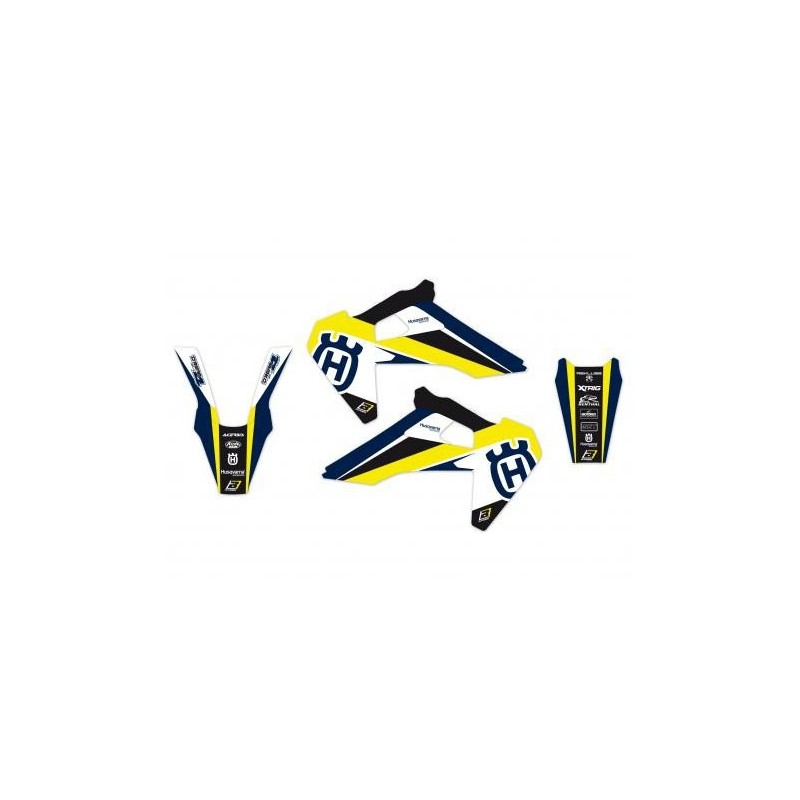 BLACKBIRD STICKERS KIT DREAM 4 GRAPHICS HUSQVARNA TC/FC 2019-2022, YELLOW